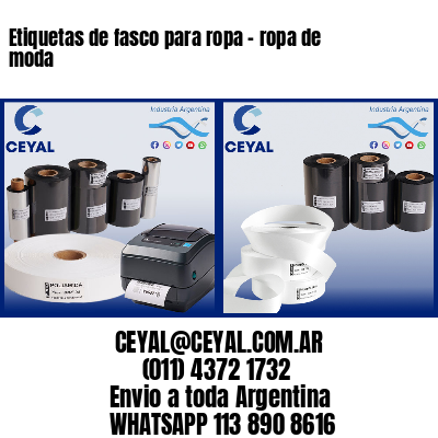 Etiquetas de fasco para ropa – ropa de moda