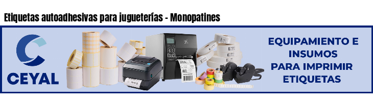 Etiquetas autoadhesivas para jugueterías - Monopatines