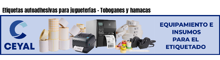 Etiquetas autoadhesivas para jugueterías - Toboganes y hamacas
