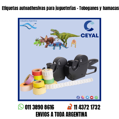 Etiquetas autoadhesivas para jugueterías – Toboganes y hamacas
