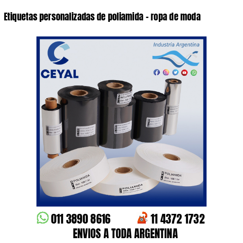 Etiquetas personalizadas de poliamida - ropa de moda