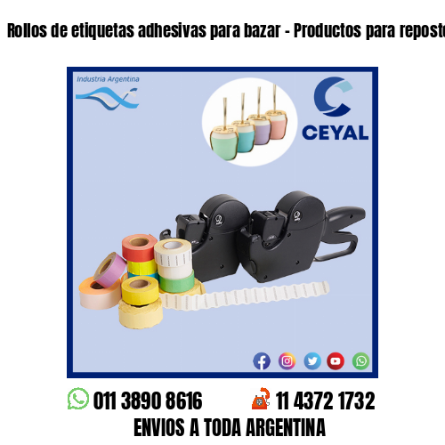 Rollos de etiquetas adhesivas para bazar – Productos para repostería