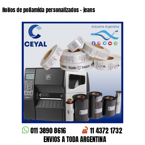 Rollos de poliamida personalizados - jeans