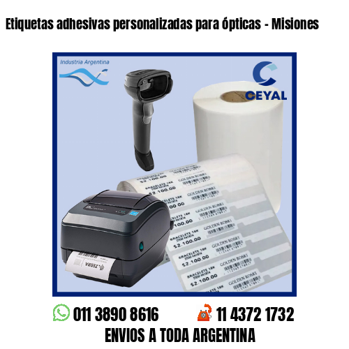 Etiquetas adhesivas personalizadas para ópticas – Misiones