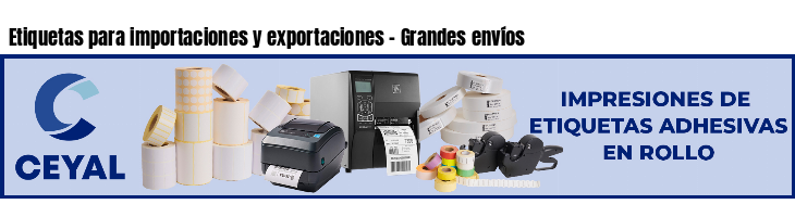 Etiquetas para importaciones y exportaciones - Grandes envíos