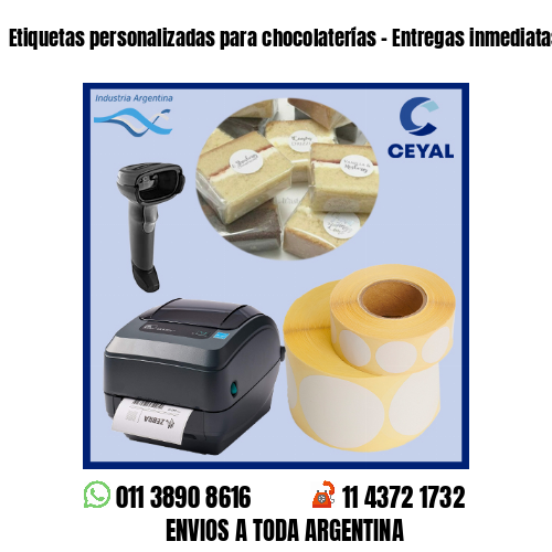 Etiquetas personalizadas para chocolaterías – Entregas inmediatas!