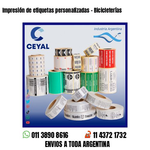 Impresión de etiquetas personalizadas – Bicicleterías