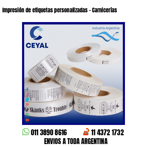 Impresión de etiquetas personalizadas – Carnicerías