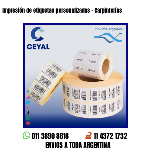 Impresión de etiquetas personalizadas – Carpinterías