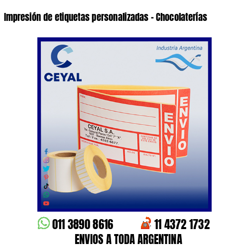 Impresión de etiquetas personalizadas – Chocolaterías