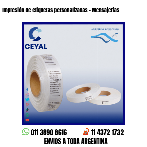 Impresión de etiquetas personalizadas – Mensajerías