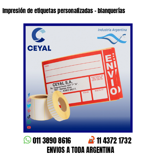 Impresión de etiquetas personalizadas – blanquerías