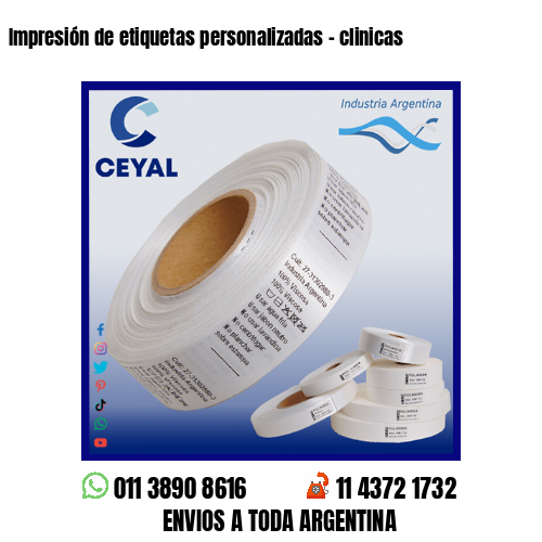 Impresión de etiquetas personalizadas – clinicas