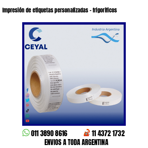 Impresión de etiquetas personalizadas – frigorificos