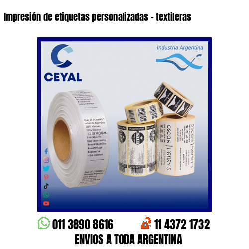 Impresión de etiquetas personalizadas – textileras