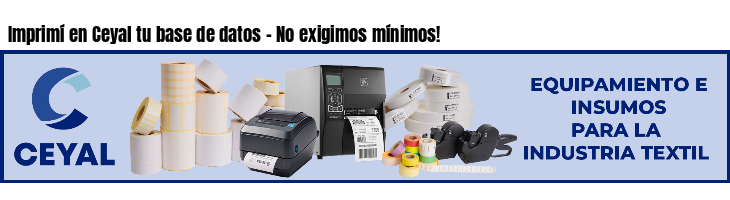 Imprimí en Ceyal tu base de datos - No exigimos mínimos!