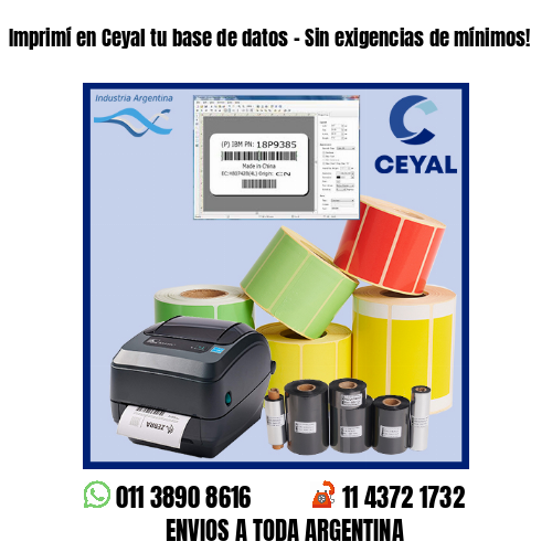 Imprimí en Ceyal tu base de datos – Sin exigencias de mínimos!