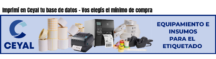 Imprimí en Ceyal tu base de datos - Vos elegís el mínimo de compra