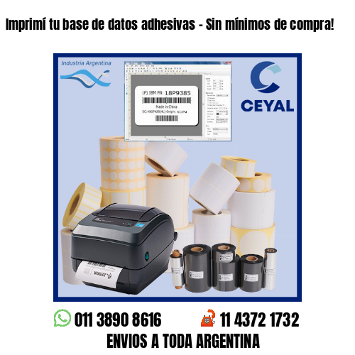 Imprimí tu base de datos adhesivas – Sin mínimos de compra!