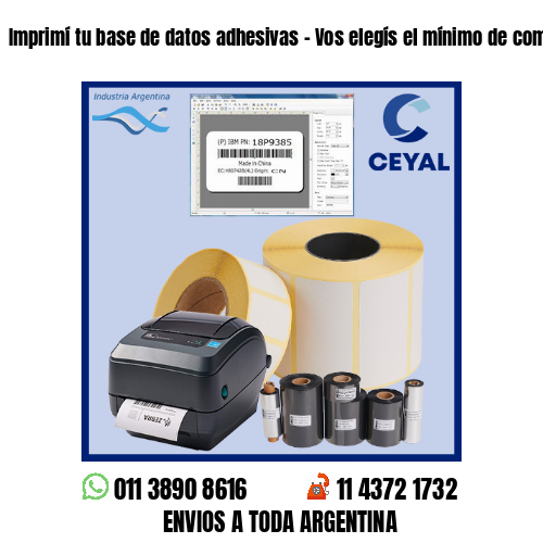 Imprimí tu base de datos adhesivas – Vos elegís el mínimo de compra