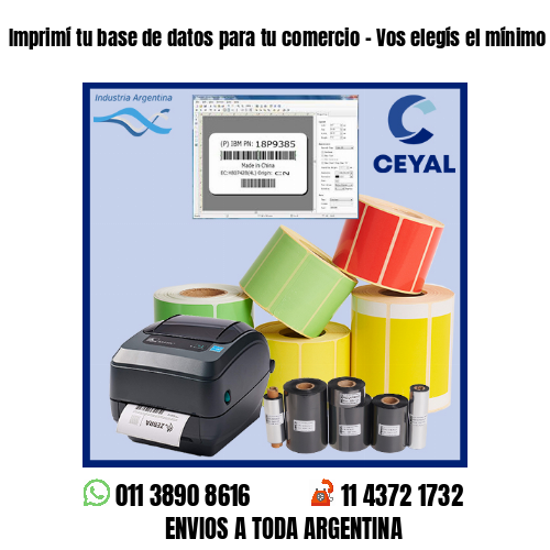 Imprimí tu base de datos para tu comercio – Vos elegís el mínimo de compra