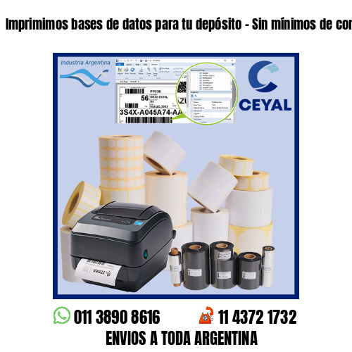 Imprimimos bases de datos para tu depósito – Sin mínimos de compra!