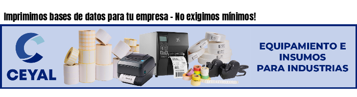 Imprimimos bases de datos para tu empresa - No exigimos mínimos!