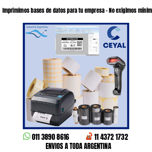 Imprimimos bases de datos para tu empresa – No exigimos mínimos!