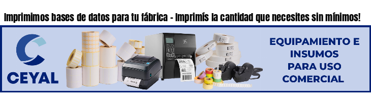 Imprimimos bases de datos para tu fábrica - Imprimís la cantidad que necesites sin mínimos!