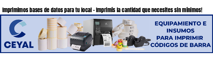Imprimimos bases de datos para tu local - Imprimís la cantidad que necesites sin mínimos!