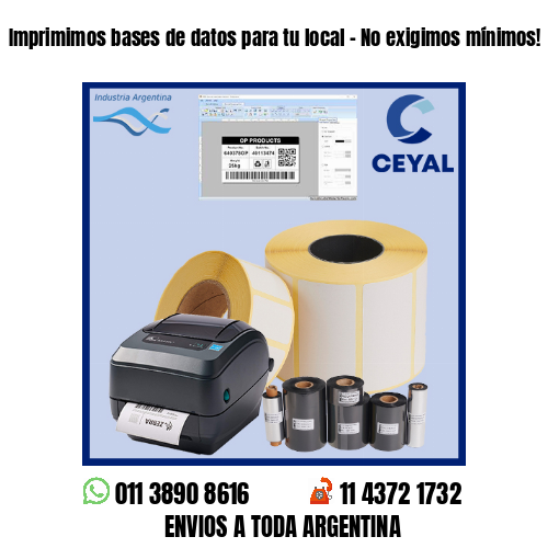 Imprimimos bases de datos para tu local – No exigimos mínimos!