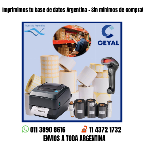 Imprimimos tu base de datos Argentina – Sin mínimos de compra!
