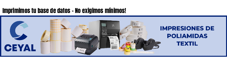 Imprimimos tu base de datos - No exigimos mínimos!