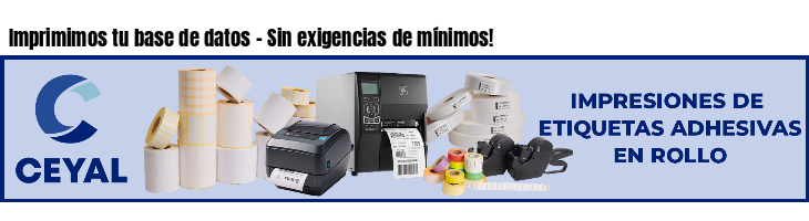 Imprimimos tu base de datos - Sin exigencias de mínimos!