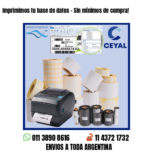 Imprimimos tu base de datos – Sin mínimos de compra!