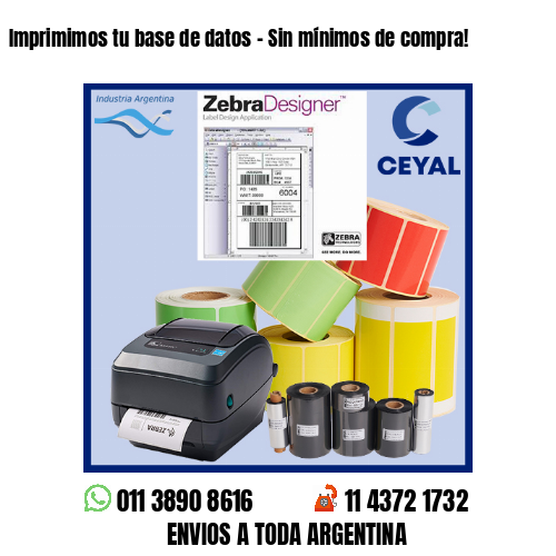 Imprimimos tu base de datos – Sin mínimos de compra!