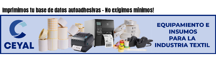 Imprimimos tu base de datos autoadhesivas - No exigimos mínimos!
