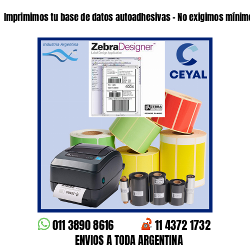Imprimimos tu base de datos autoadhesivas – No exigimos mínimos!