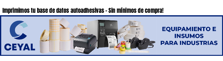 Imprimimos tu base de datos autoadhesivas - Sin mínimos de compra!