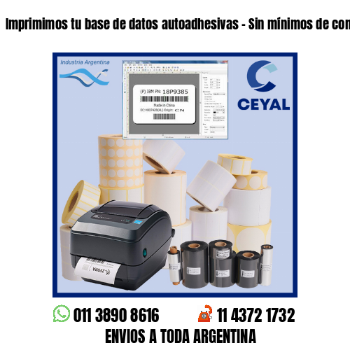 Imprimimos tu base de datos autoadhesivas – Sin mínimos de compra!