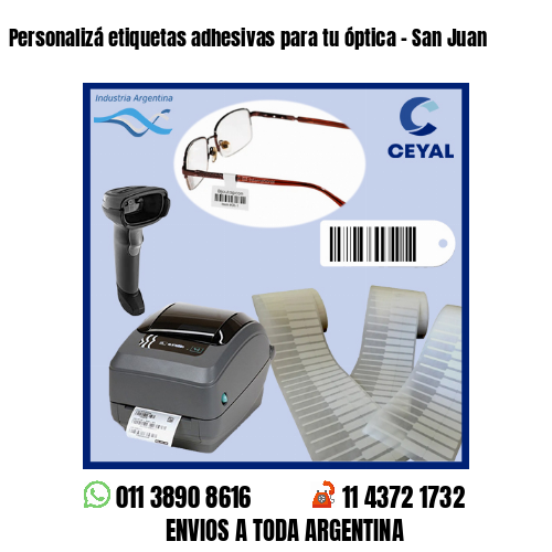Personalizá etiquetas adhesivas para tu óptica – San Juan