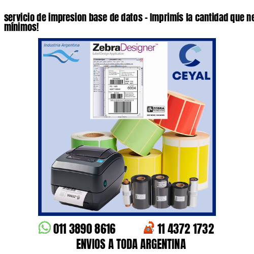 servicio de impresion base de datos – Imprimís la cantidad que necesites sin mínimos!