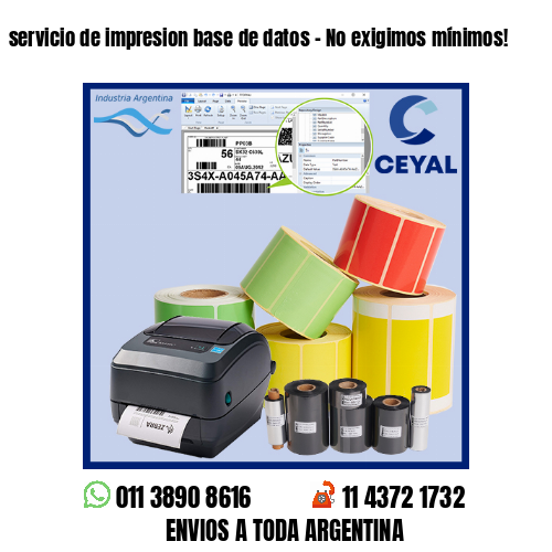 servicio de impresion base de datos – No exigimos mínimos!