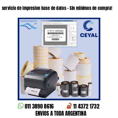 servicio de impresion base de datos – Sin mínimos de compra!