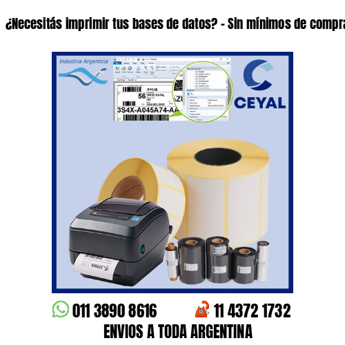 ¿Necesitás imprimir tus bases de datos? – Sin mínimos de compra!