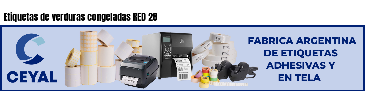 Etiquetas de verduras congeladas RED 28