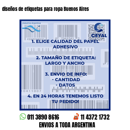 diseños de etiquetas para ropa Buenos Aires