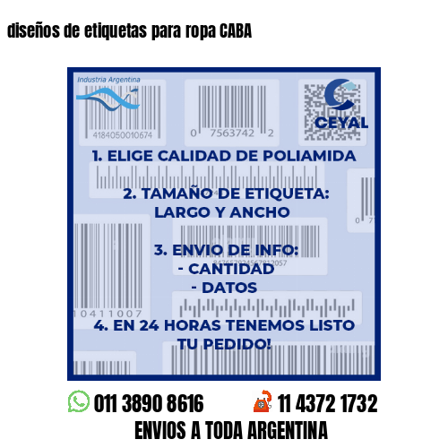 diseños de etiquetas para ropa CABA