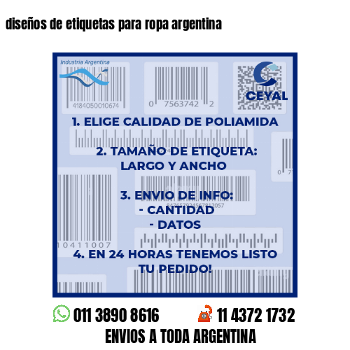 diseños de etiquetas para ropa argentina