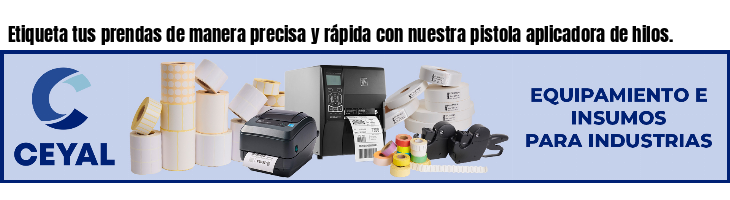 Etiqueta tus prendas de manera precisa y rápida con nuestra pistola aplicadora de hilos.